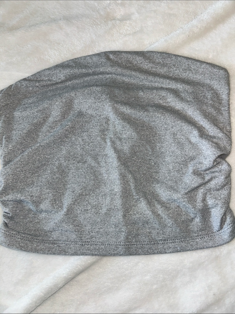 Gray Women's Strapless Crop Top